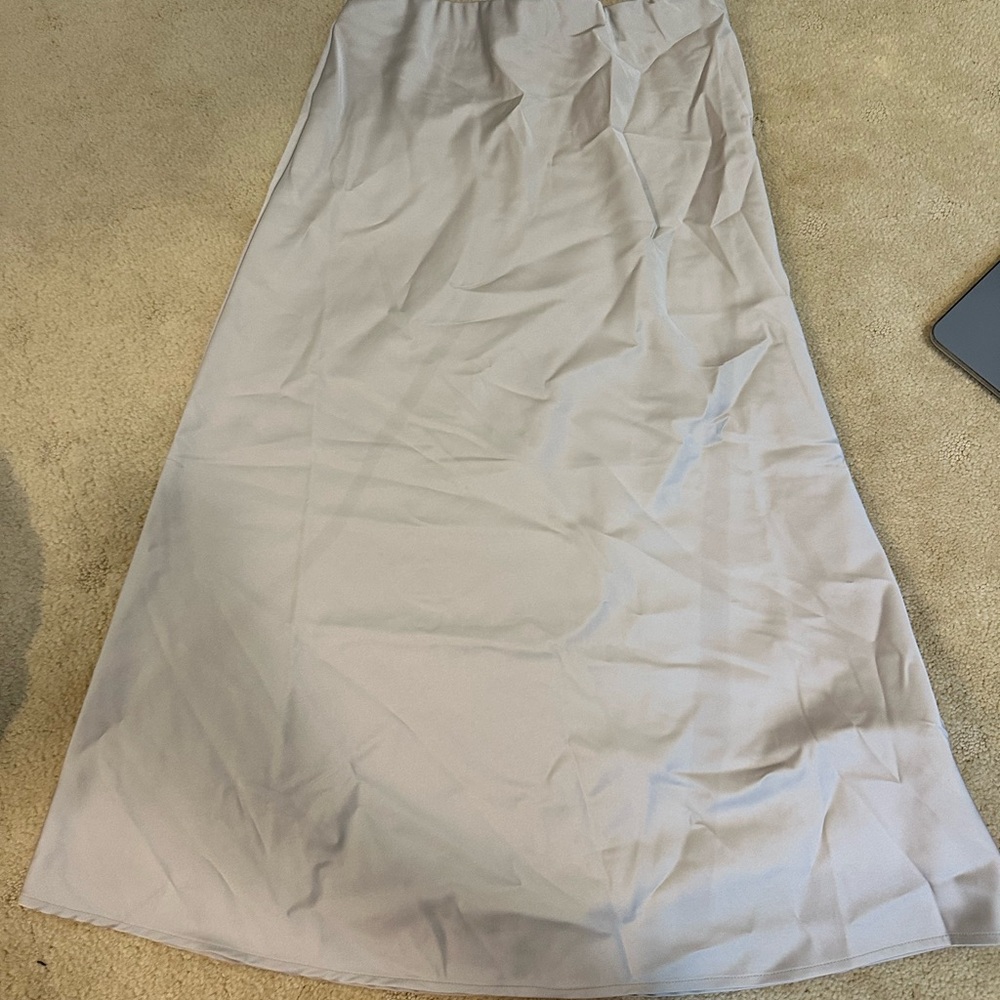 Cream A-Line Maxi Skirt for Casual Resort Wear